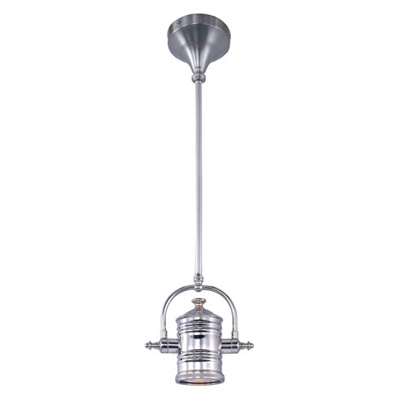 Maxim One Light Satin Nickel Frosted Glass Mono Point 25125FTSN